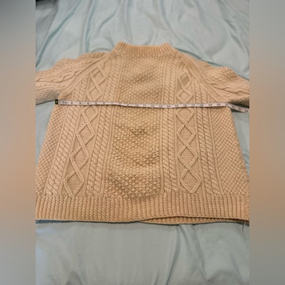 Vintage Traditional Irish Cable Knit Thick Wool Pullover Sweater Hand Made. - Picture 3 of 9